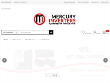 Tablet Screenshot of mercuryinverters.com